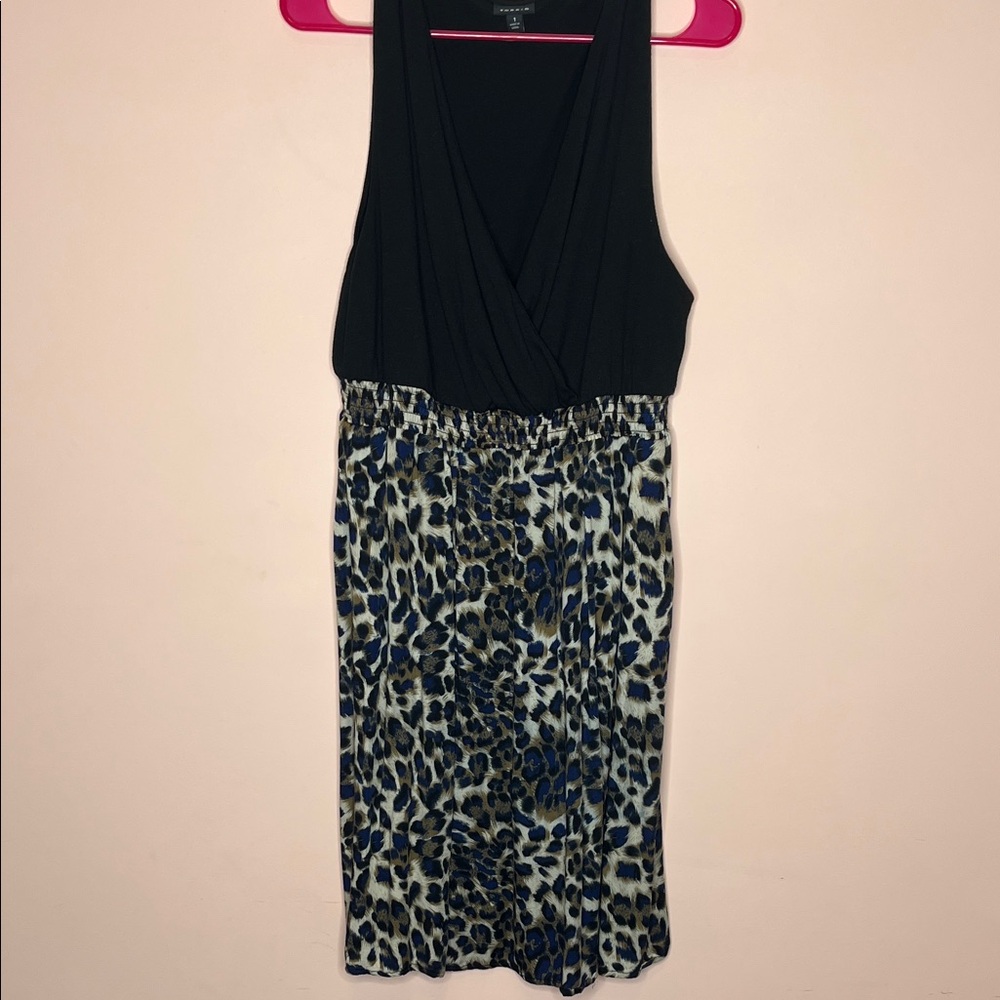 Torrid Black and Leopard Print Dress